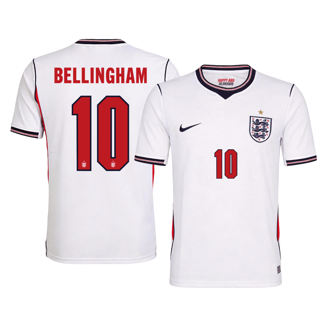 BELLINGHAM #10 England Home Soccer Jersey World Cup 2026 White