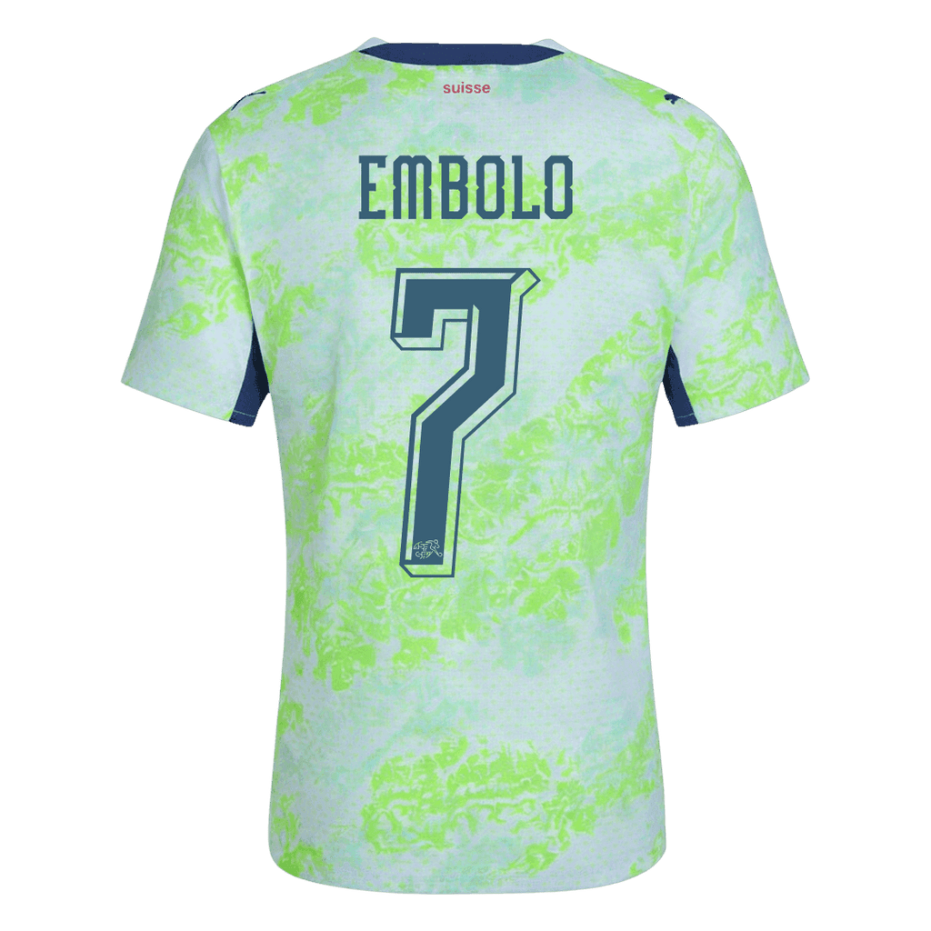 EMBOLO #7 Player Version Switzerland Away Soccer Jersey World Cup 2026 Green