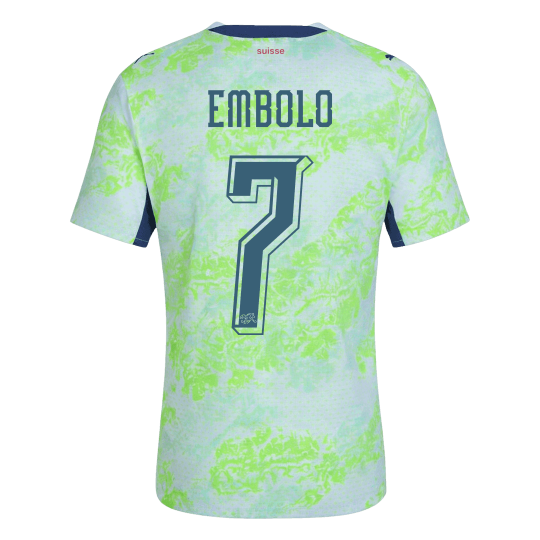 EMBOLO #7 Player Version Switzerland Away Soccer Jersey World Cup 2026 Green