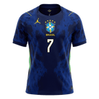 VINI JR. #7 Brazil Away Soccer Jersey World Cup 2026 Navy