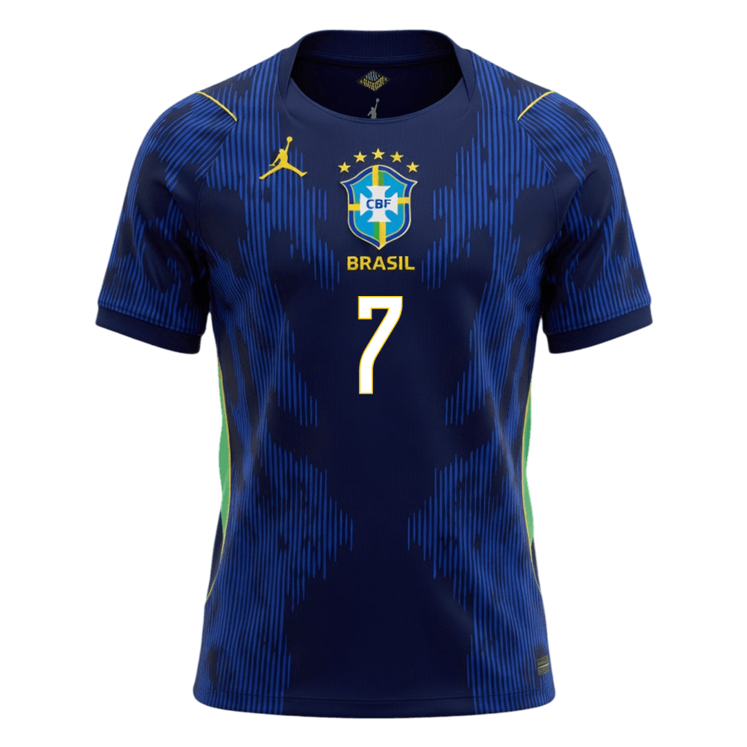 VINI JR. #7 Brazil Away Soccer Jersey World Cup 2026 Navy