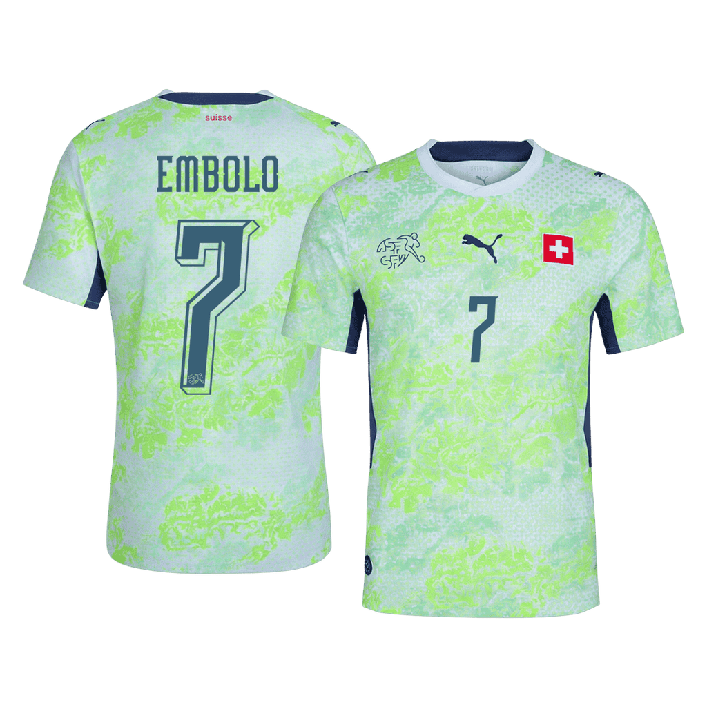 EMBOLO #7 Player Version Switzerland Away Soccer Jersey World Cup 2026 Green