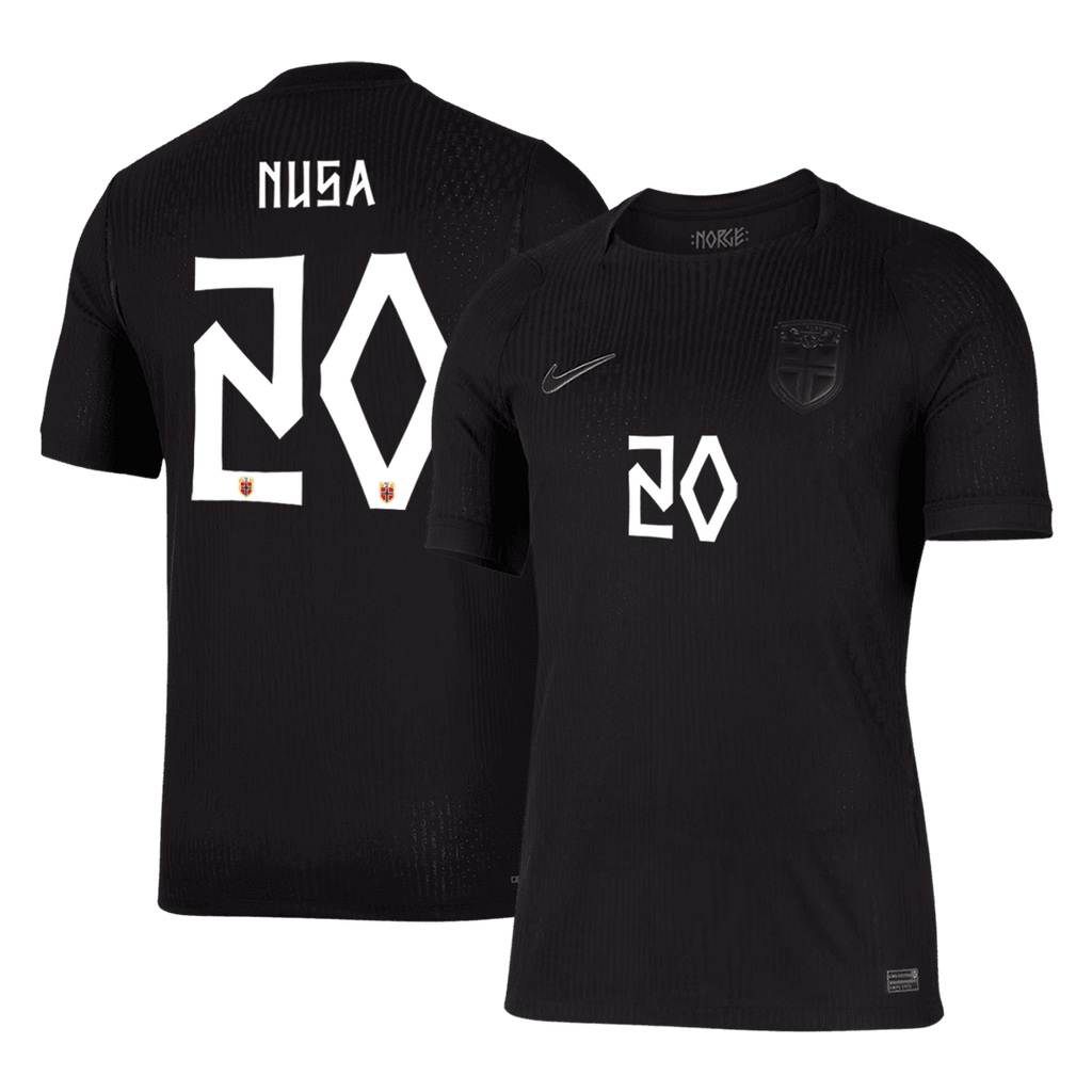 NUSA #20 Player Version Norway Away Soccer Jersey World Cup 2026 Black