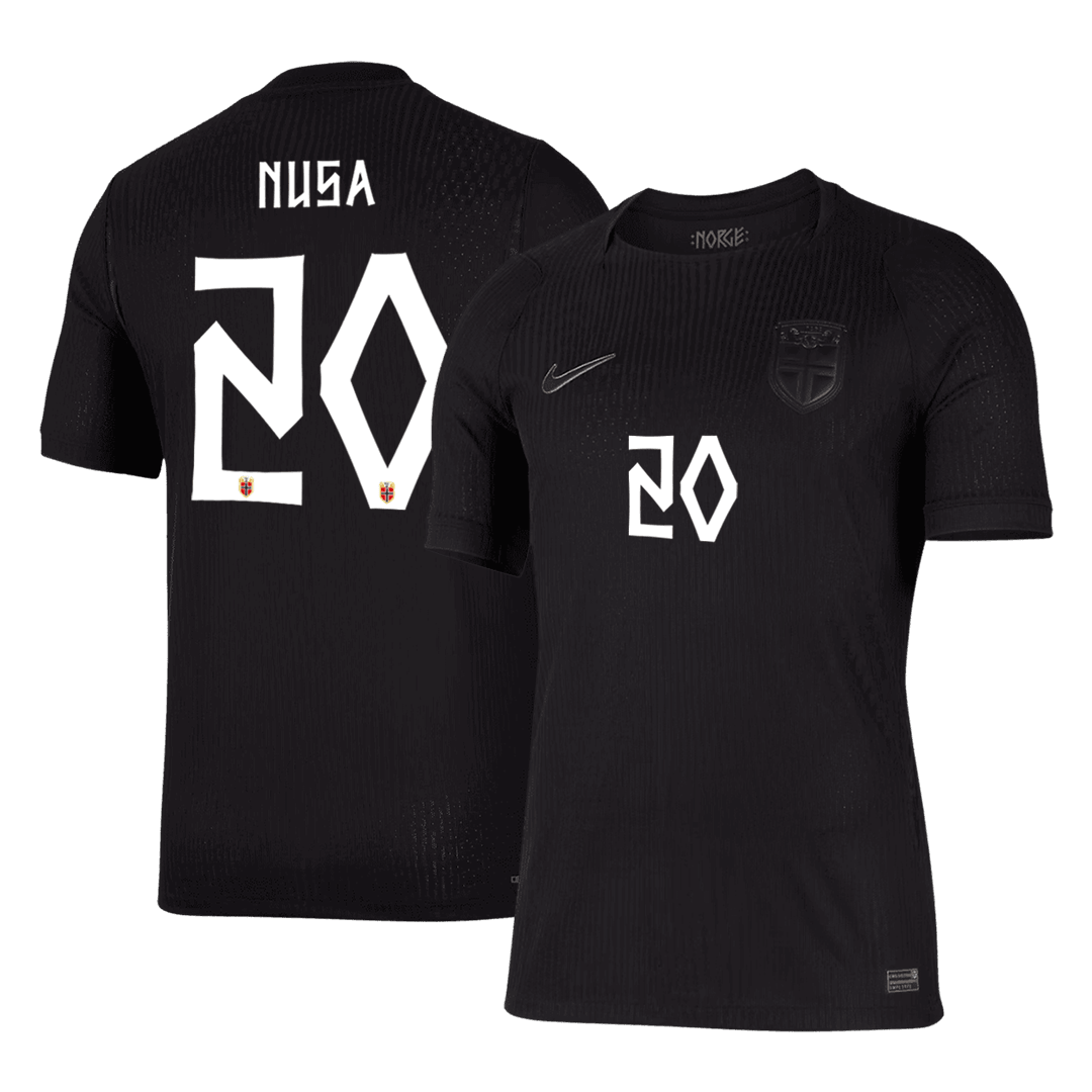 NUSA #20 Player Version Norway Away Soccer Jersey World Cup 2026 Black