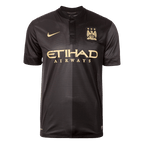 Men Retro Fan Version 2013/14 Manchester City Away Soccer Jersey Black