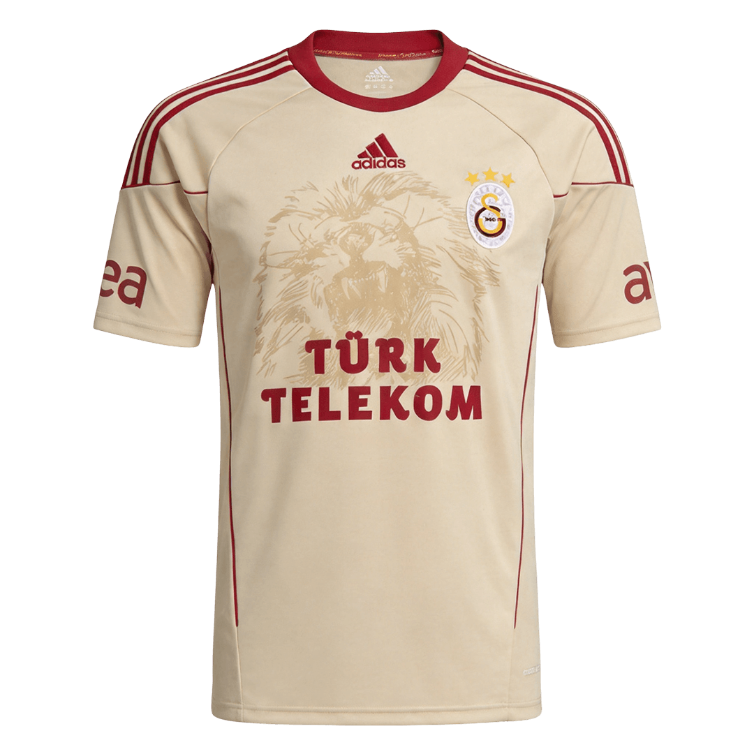 Men Retro Fan Version 2010/11 Away Soccer Jersey Short Sleeve Khaki