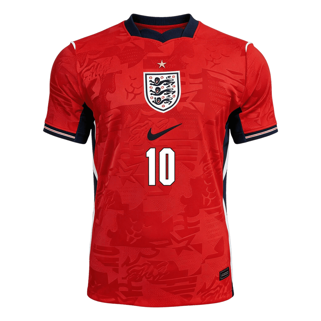 BELLINGHAM #10 Player Version England Away Soccer Jersey World Cup 2026 Red