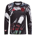 Manchester United Pre-Match Long Sleeve Soccer Jersey 25/26 Black