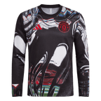 Manchester United Pre-Match Long Sleeve Soccer Jersey 25/26 Black