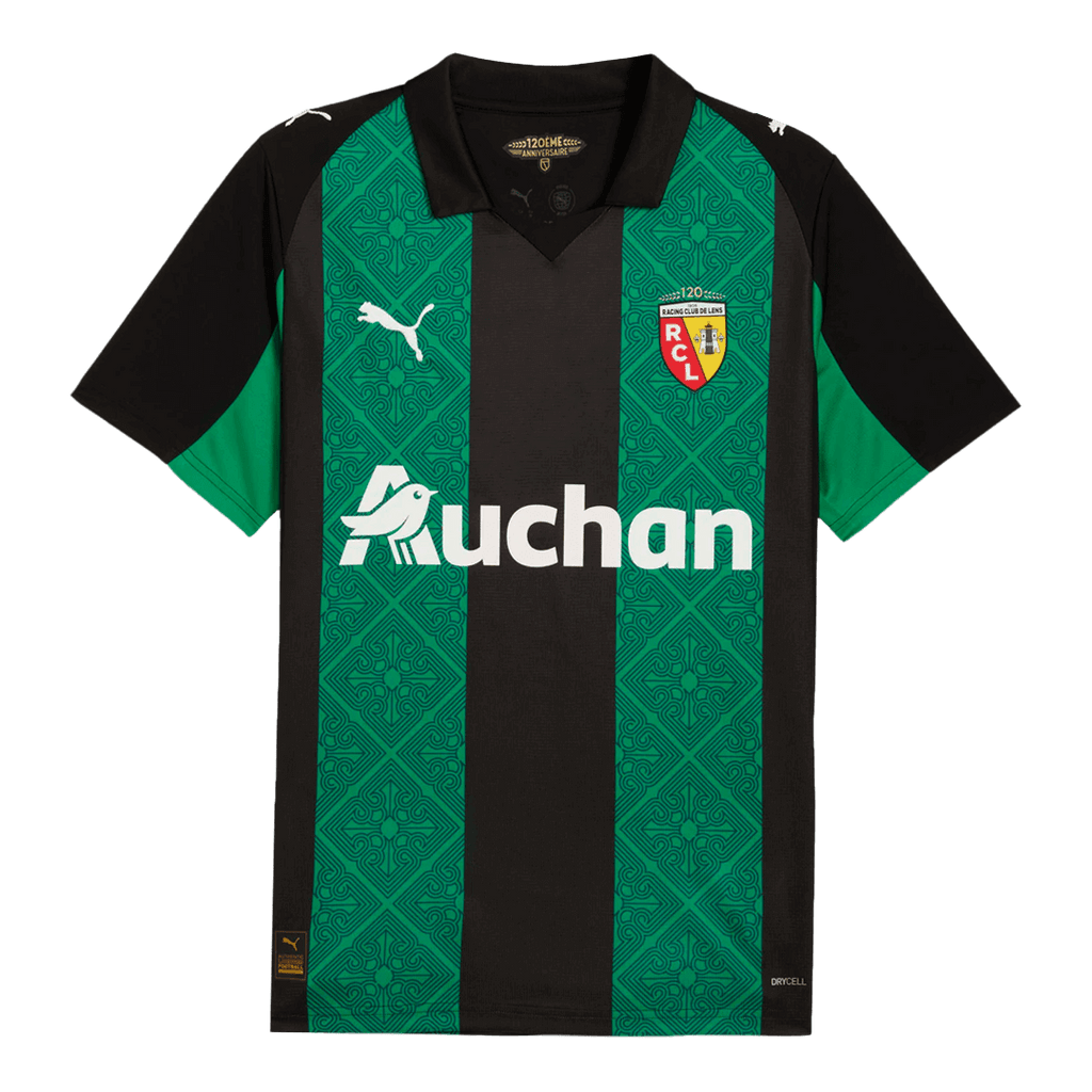 THAUVIN#10 RC Lens Away Soccer Jersey 25/26 Green&Black