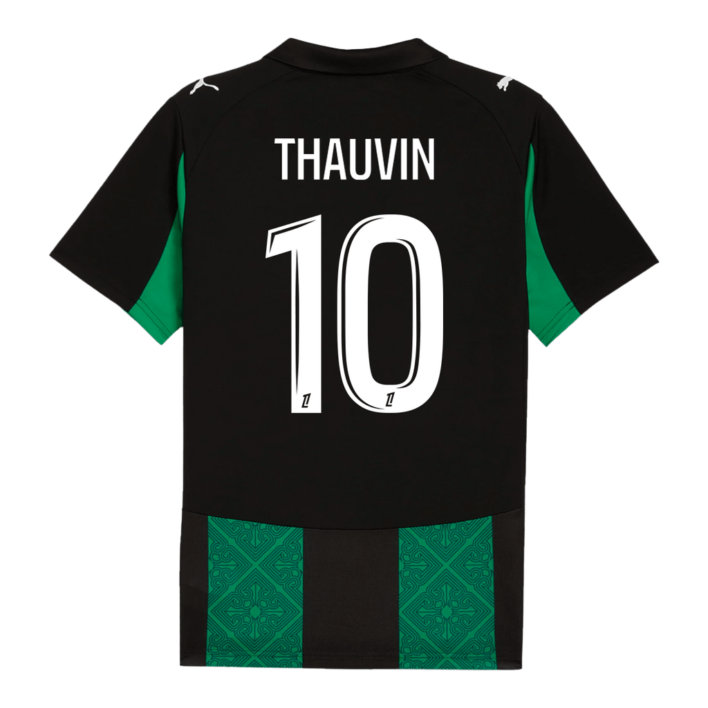 THAUVIN#10 RC Lens Away Soccer Jersey 25/26 Green&Black