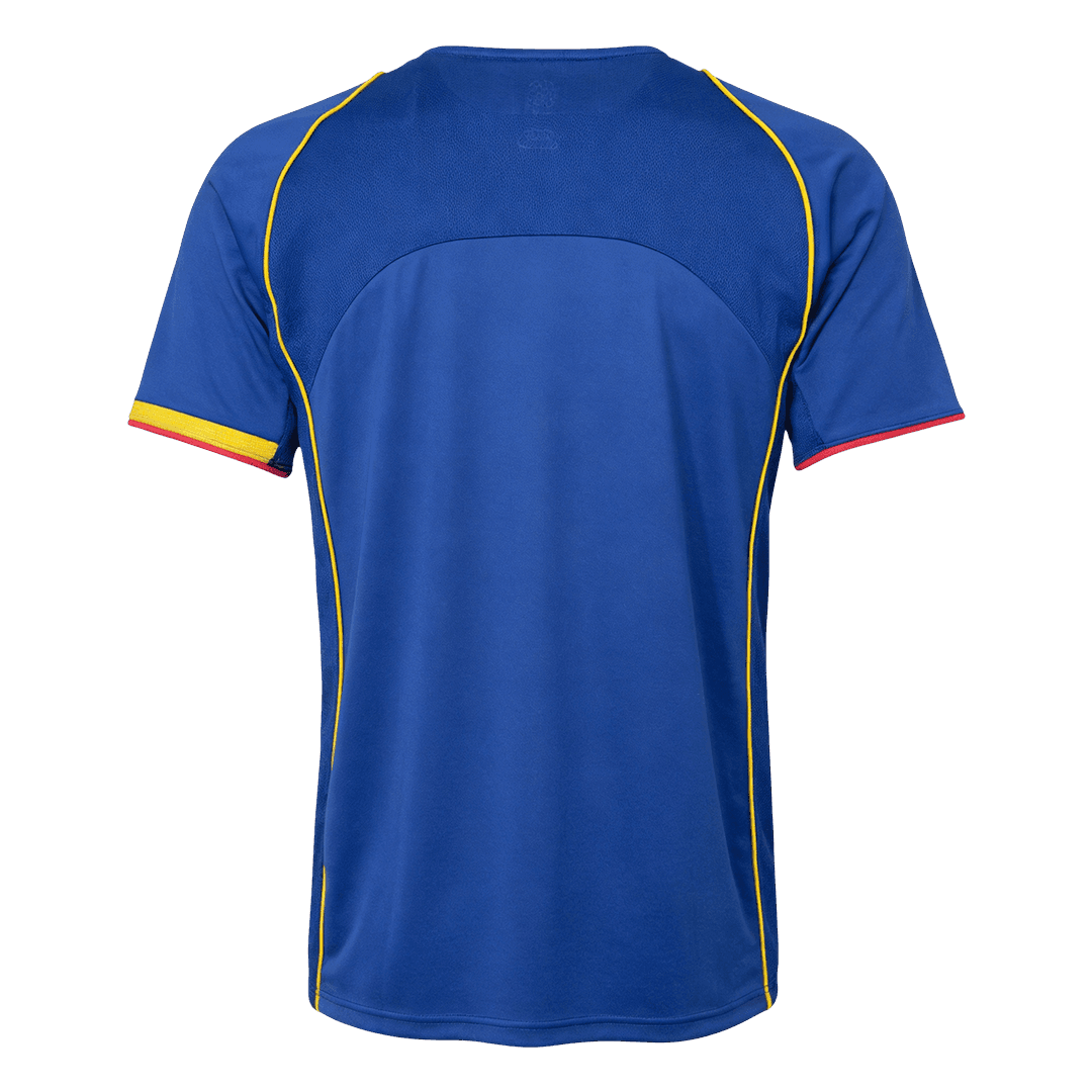 Men Retro Fan Version 2004/05 Arsenal Away Soccer Jersey Short Sleeve Blue
