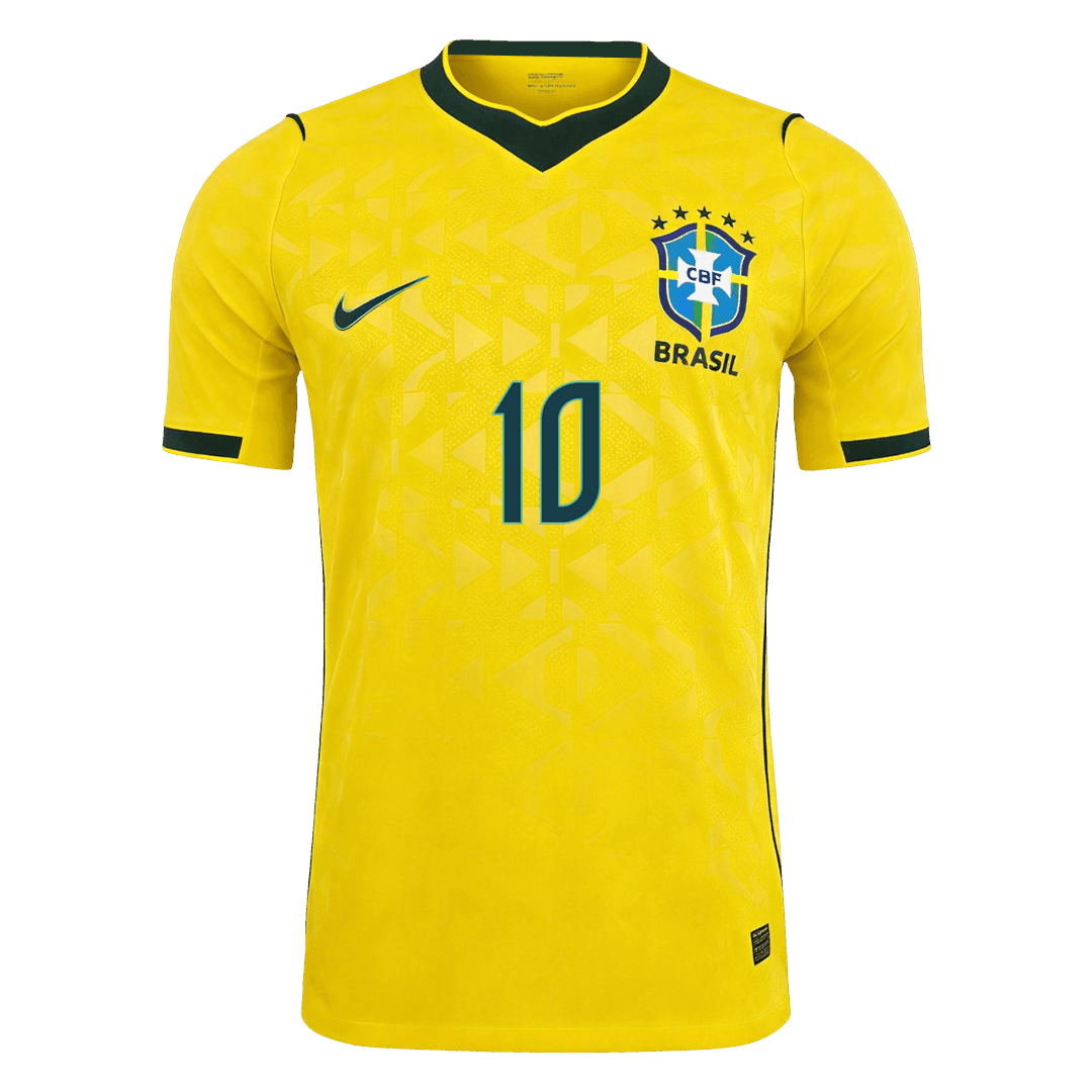 Brazil NEYMAR JR. #10 Custom Player Version Home Soccer Jersey World Cup 2026