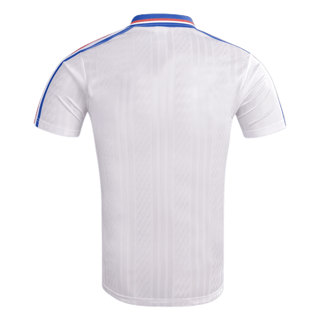 Men Retro Fan Version 1994 France Away Soccer Jersey White