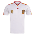Men Retro Fan Version 10/12 Spain Away Soccer Jersey Short Sleeve White