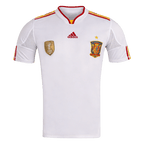 Men Retro Fan Version 10/12 Spain Away Soccer Jersey Short Sleeve White