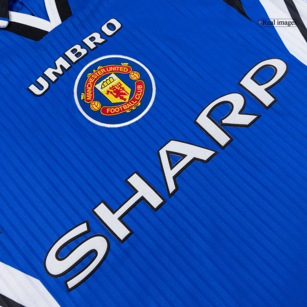 Retro 96/97 Manchester United Third Soccer Jersey Blue