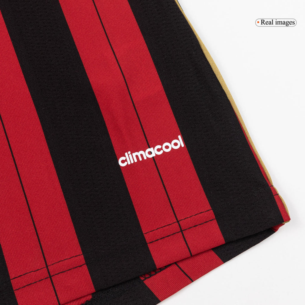 Retro 13/14 AC Milan Home Long Sleeve Jersey Red&Black