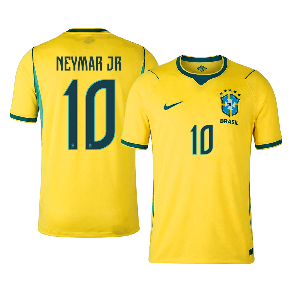 Brazil NEYMAR JR. #10 Soccer Jersey Home Custom Shirt World Cup 2026
