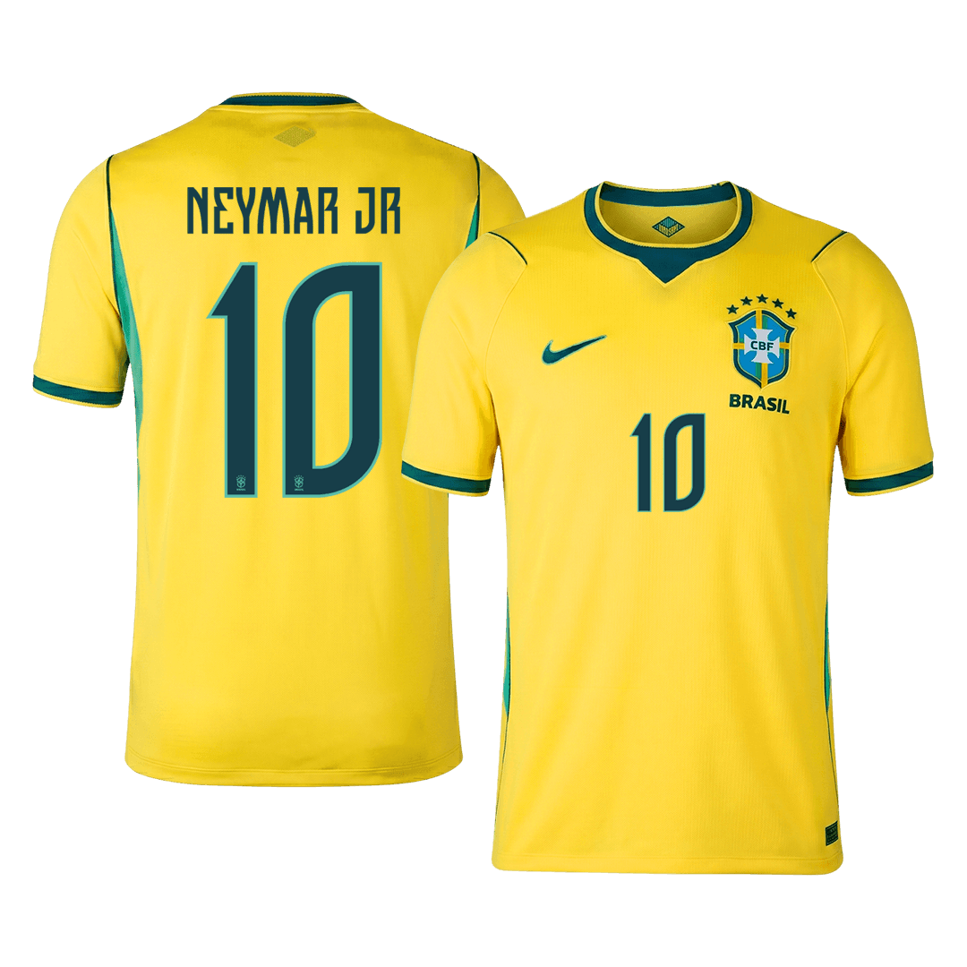Brazil NEYMAR JR. #10 Soccer Jersey Home Custom Shirt World Cup 2026