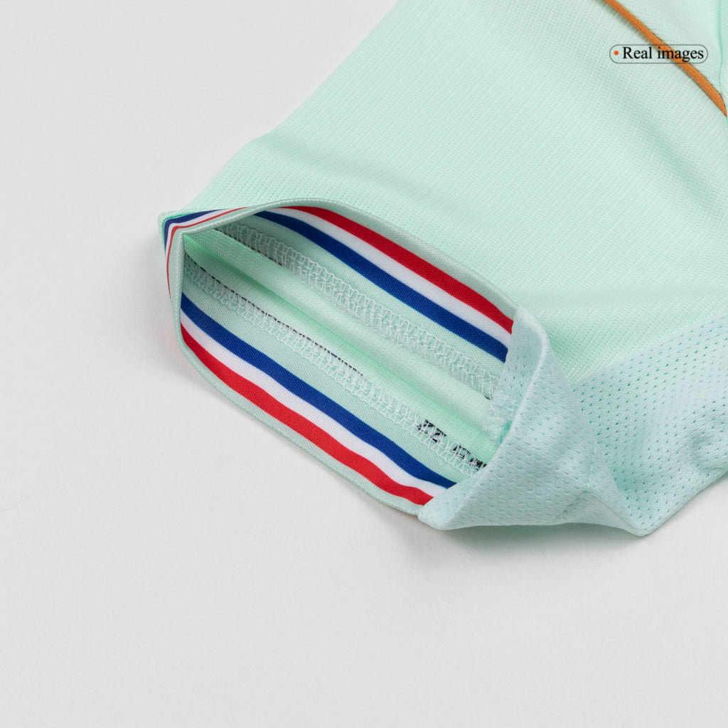 Kid's France Away Soccer Jersey Kit(Jersey+Shorts) World Cup 2026 Mint Green