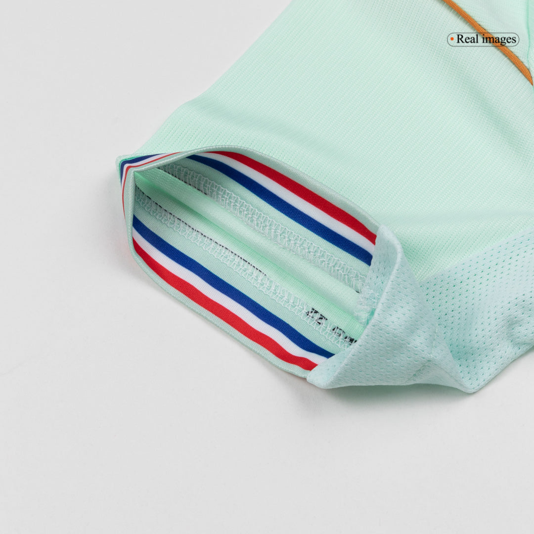 Kid's France Away Soccer Jersey Kit(Jersey+Shorts) World Cup 2026 Mint Green