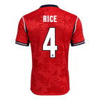 RICE #4 Player Version England Away Soccer Jersey World Cup 2026 Red
