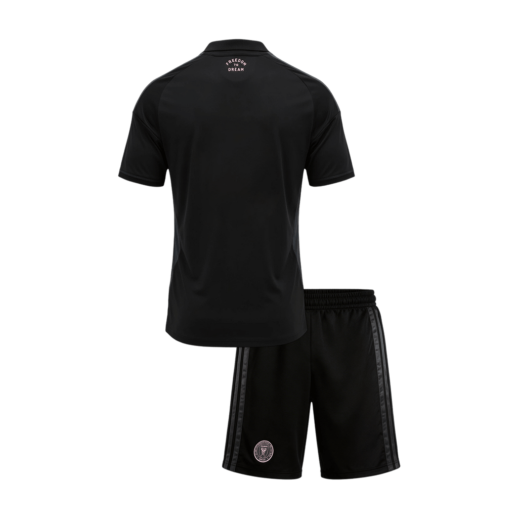 Kid's Inter Miami Away Soccer Jersey Kit(Jersey+Shorts) 2026 Black