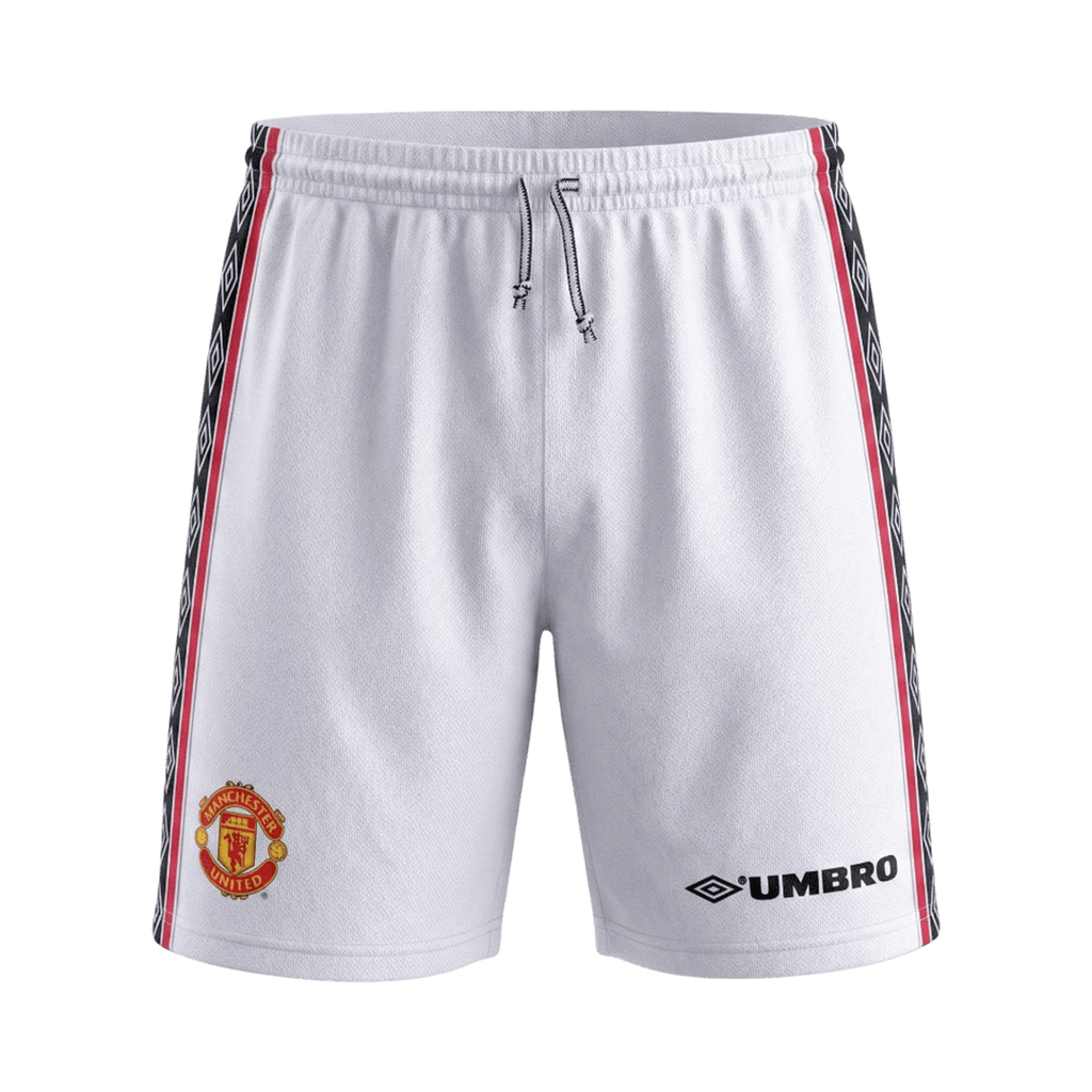 Retro 1998 Manchester United Home Shorts White