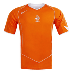 Men Retro Fan Version 2004 Netherlands Home Soccer Jersey Short Sleeve Orange