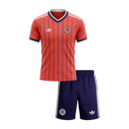 Kid's Scotland Away Soccer Jersey Kit(Jersey+Shorts) World Cup 2026 Coral