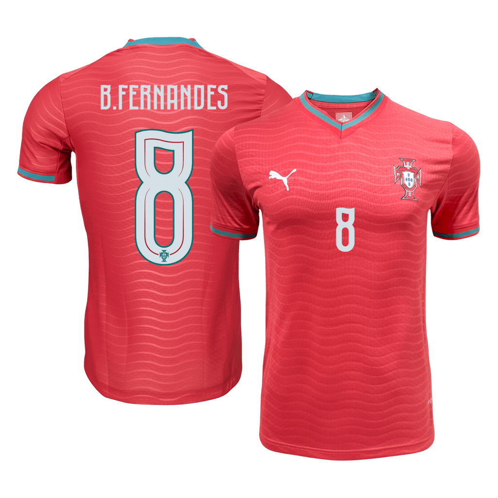 B.FERNANDES#8 Player Version Portugal Home Soccer Jersey World Cup 2026 Red
