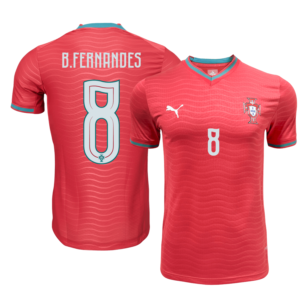B.FERNANDES#8 Player Version Portugal Home Soccer Jersey World Cup 2026 Red