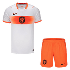 Netherlands Away Soccer Jersey Kit (Jersey+Shorts) World Cup 2026 Orange&White