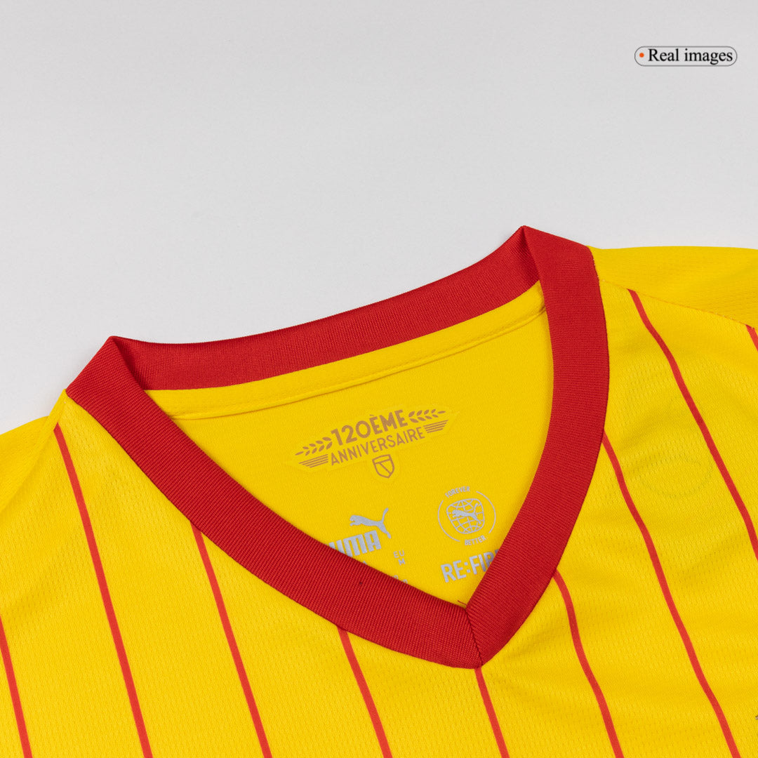 THAUVIN#10 RC Lens Home Soccer Jersey 25/26 Red&Yellow
