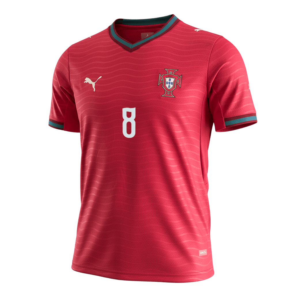 B.FERNANDES#8 Portugal Home Soccer Jersey World Cup 2026 Red