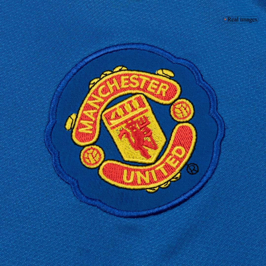 Retro 08/09 Manchester United Third Long Sleeve Jersey Blue