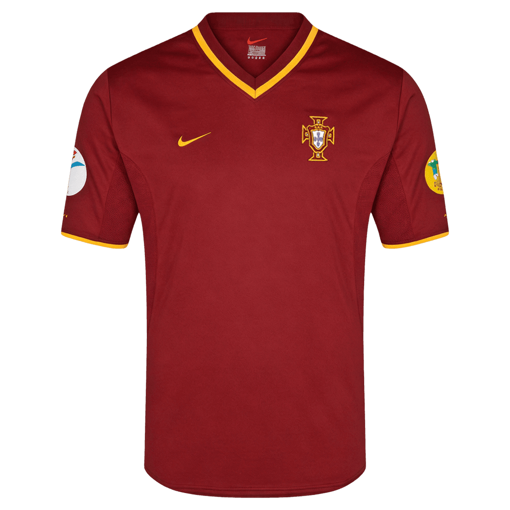 Men Retro Fan Version 2000 Portugal Home Soccer Jersey Red
