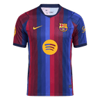 Men Fan 26/27 Barcelona Home Soccer Jersey Short Sleeve Blue&Garnet