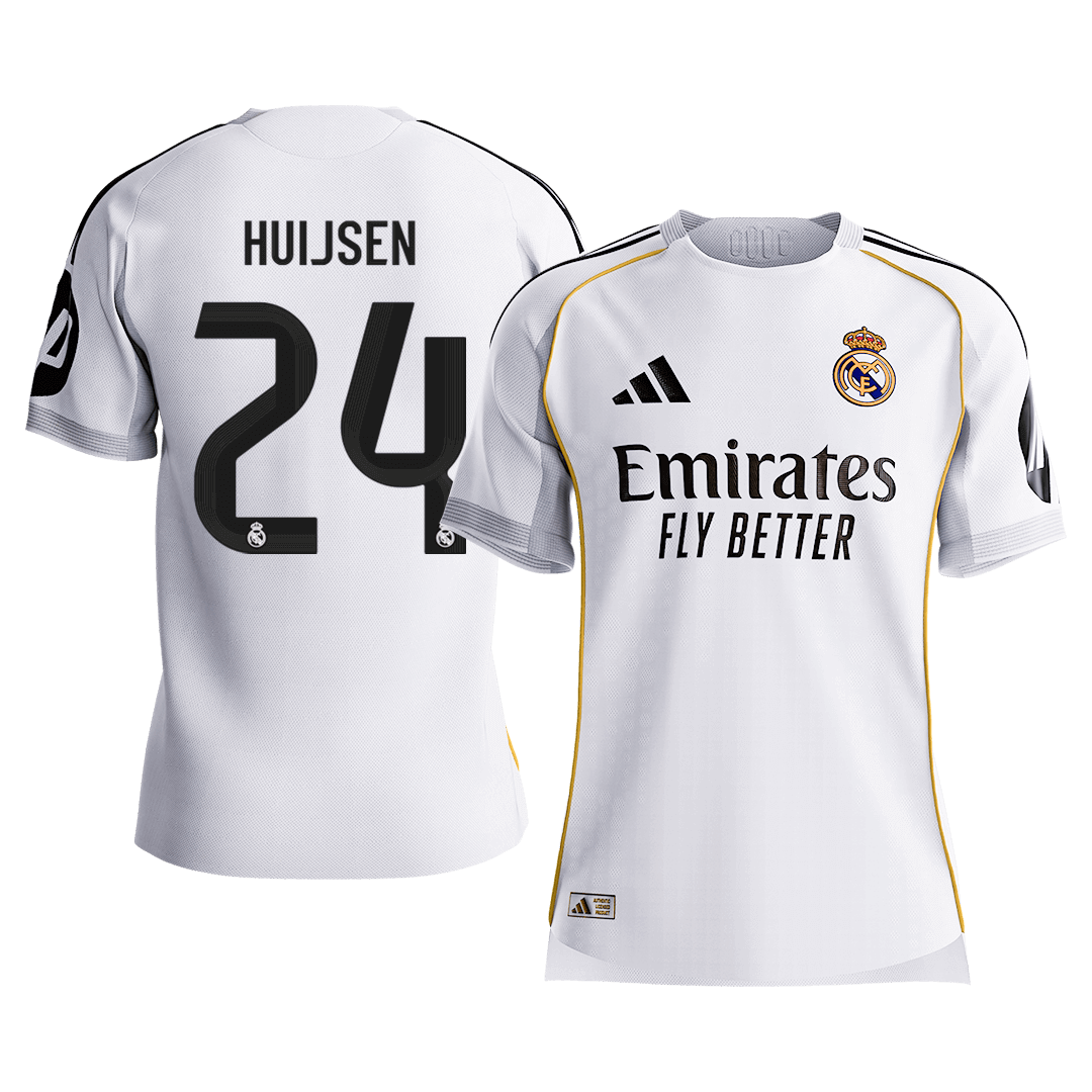 Real Madrid 2025/26 Home Soccer Jersey - HUIJSEN #24 - Player Version