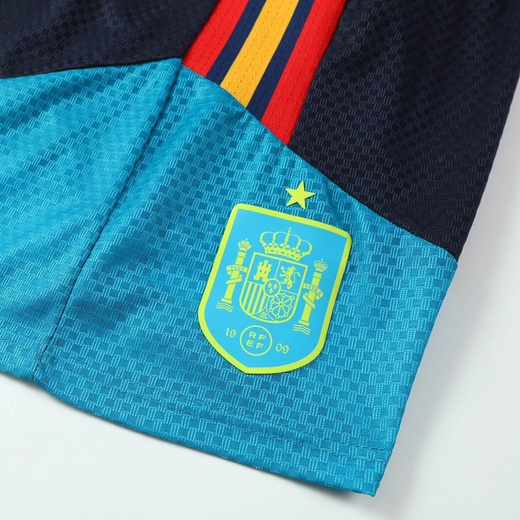 Player Version Spain Pre-match Soccer Jersey Kit(Jersey+Shorts) World Cup 2026 Blue