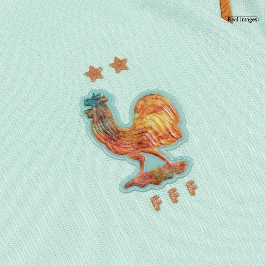 Kid's France Away Soccer Jersey Kit(Jersey+Shorts) World Cup 2026 Mint Green