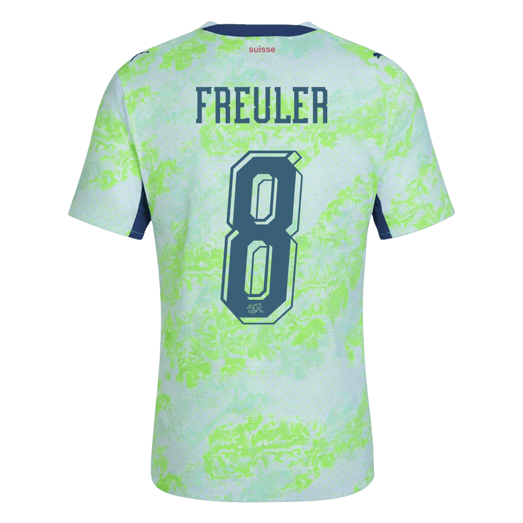 REULER #8 Player Version Switzerland Away Soccer Jersey World Cup 2026 Green