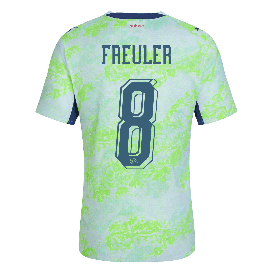 REULER #8 Player Version Switzerland Away Soccer Jersey World Cup 2026 Green
