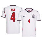 RICE #4 England Home Soccer Jersey World Cup 2026 White