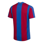 Men Retro Fan Version 07/08 Barcelona Home Soccer Jersey Short Sleeve Blue&Garnet