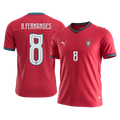 B.FERNANDES#8 Portugal Home Soccer Jersey World Cup 2026 Red