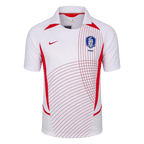 Men Retro Fan Version 2002 South Korea Away Soccer Jersey White