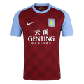 Men Retro Fan Version 11/12 Aston Villa Home Short Sleeve Red