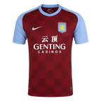 Men Retro Fan Version 11/12 Aston Villa Home Short Sleeve Red